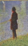 Georges Seurat Angler Sweden oil painting artist